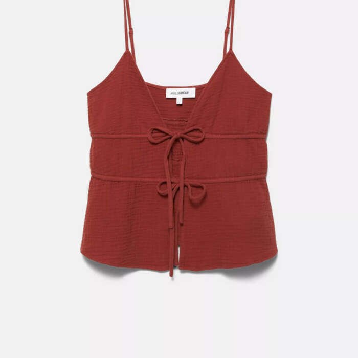 Crepe strappy top